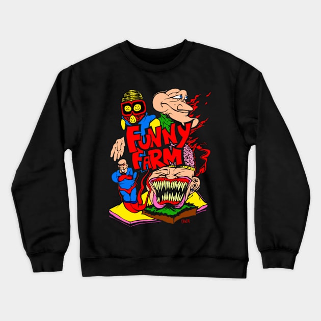 Funny farm Crewneck Sweatshirt by peteoliveriart